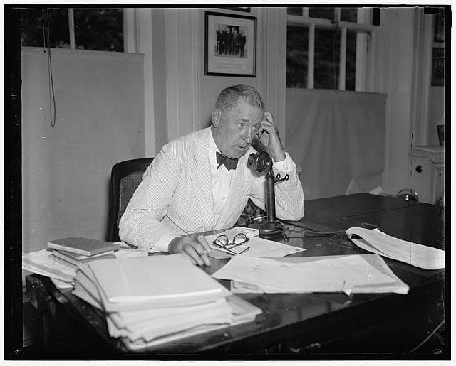 Former New York Stock Exchange president Richard Whitney before a Senate committee in 1937.